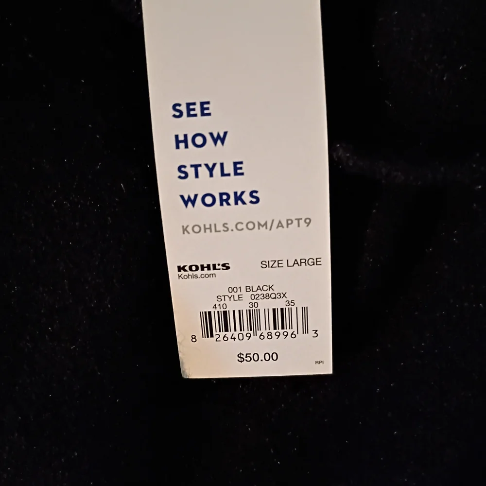 NWT Apt. 9 Women's Classic Mock Neck Black Sweater - Picture 5 of 5